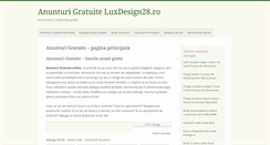 Desktop Screenshot of anunturigratuite.luxdesign28.ro